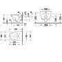 Duravit D-Neo Wand-WC Rimless, Tiefspüler, mit Durafix