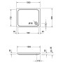 Duravit D-Code Rechteck Duschwanne 100 x 80 cm mit Antislip
