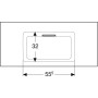 Geberit ONE Möbelwaschtisch 105 cm, Abgang horizontal, ohne Hahnloch, ohne Überlauf