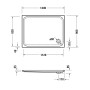Duravit D-Code Rechteck Duschwanne 120 x 90 cm mit Antislip