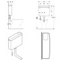 Geberit AP-Spülkasten AP127 tiefhängend mit Spül-Stopp-Spülung, Anschluss unten links