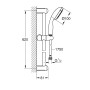 GROHE Vitalio Go 100 Brausestangenset 62 cm 1 Strahlart