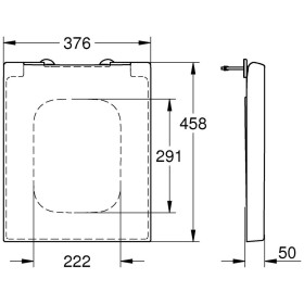 Abattant WC en céramique GROHE Cube