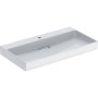 Geberit ONE Waschtisch 90 cm, Abgang horizontal, 1 Hahnloch, ohne Überlauf
