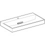 Geberit ONE Waschtisch 90 cm, Abgang horizontal, 1 Hahnloch, ohne Überlauf