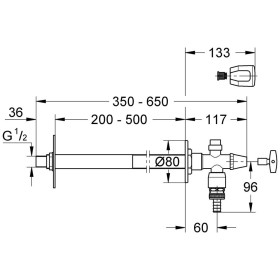 Kit de robinet mural extérieur GROHE Eggemann Eurotec