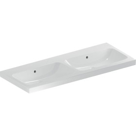 Geberit iCon Light Doppelwaschtisch 120 cm ohne Hahnloch, mit Überlauf