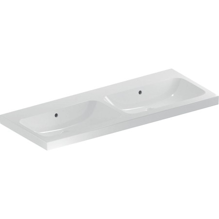 Geberit iCon Light Doppelwaschtisch 120 cm ohne Hahnloch, mit Überlauf
