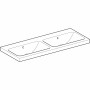Geberit iCon Light Doppelwaschtisch 120 cm ohne Hahnloch, mit Überlauf