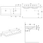 Geberit iCon Light Doppelwaschtisch 120 cm ohne Hahnloch, mit Überlauf