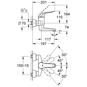 Rubinetto monocomando per lavabo GROHE Euroeco Special