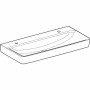 Geberit Renova Plan Aufsatzwaschtisch 100 cm mit 2 Hahnlöchern links und rechts und Überlauf