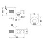 Duravit Wandanschlussbogen mit Brausehalter mit runder Rosette