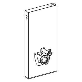 Geberit Monolith Plus Sanitärmodul für Wand-WC, 101 cm, Frontverkleidung aus Steinzeug