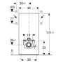Geberit Monolith Plus Sanitärmodul für Wand-WC, 101 cm, Frontverkleidung aus Steinzeug