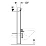 Geberit Monolith Plus Sanitärmodul für Wand-WC, 101 cm, Frontverkleidung aus Steinzeug
