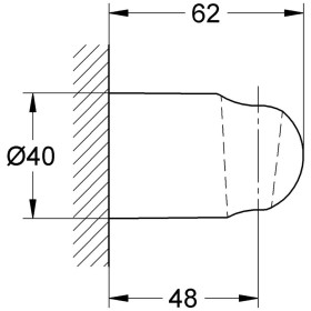 Supporto doccia a parete GROHE Relexa