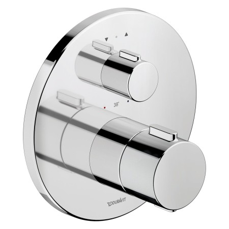Duravit Thermostatarmaturen Thermostat Unterputz Set, 2 Verbraucher, rund