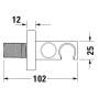 Duravit Wandanschlussbogen mit Brausehalter mit runder Rosette