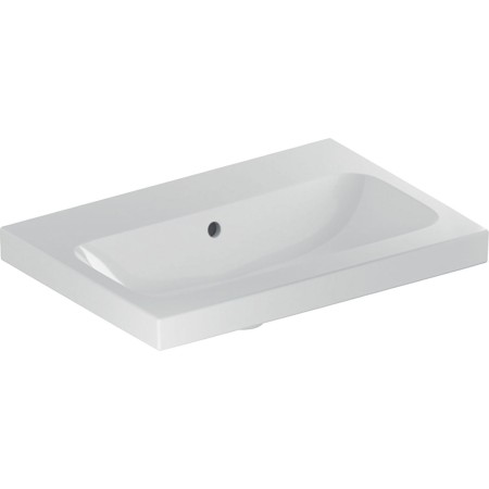 Geberit iCon Light Waschtisch 60 cm verkürzte Ausladung, ohne Hahnloch, mit Überlauf