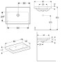 Geberit iCon Light Waschtisch 60 cm verkürzte Ausladung, ohne Hahnloch, mit Überlauf