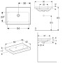 Geberit iCon Light Waschtisch 60 cm verkürzte Ausladung, ohne Hahnloch, mit Überlauf