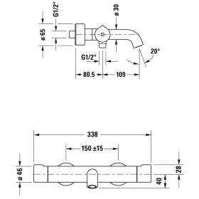 Duravit C.1 Wannenthermostat Aufputz