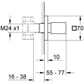Robinetterie encastrée GROHE Eurocube, structure supérieure