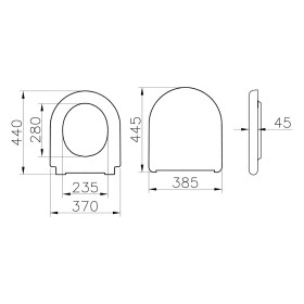 Copriwater VitrA Liquid con chiusura rallentata e fissaggio rapido