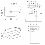 Geberit Renova Plan Handwaschbecken 45 cm ohne Hahnloch, mit Überlauf
