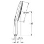 GROHE SmartActive 150 Handbrause, 3 Strahlarten