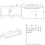 Geberit iCon Light Waschtisch 120 cm ohne Hahnloch, mit Überlauf