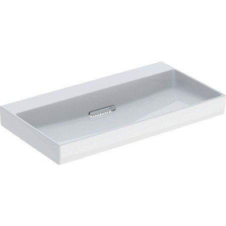Geberit ONE Waschtisch 90 cm, Abgang horizontal, ohne Hahnloch, ohne Überlauf