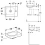 Geberit iCon Light Handwaschbecken 38 cm mit Hahnloch rechts