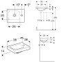 Geberit iCon Light Handwaschbecken 38 cm mit Hahnloch rechts