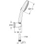 GROHE Vitalio Comfort 110 Wandhalterset mit 3 Strahlarten