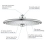 GROHE Vitalio Kopfbrause 3 Stahlarten
