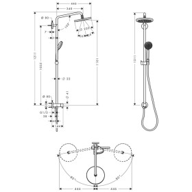 hansgrohe Croma 220 Showerpipe Reno mit Brausearm 40 cm