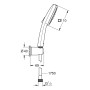 GROHE Vitalio Comfort 110 Wandhalterset mit 2 Strahlarten
