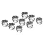 Geberit Set Füße für Duschwanne 6 - 12 cm