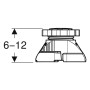 Geberit Set Füße für Duschwanne 6 - 12 cm