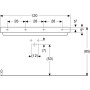 Geberit ONE Waschtisch 120 cm, Abgang horizontal, 1 Hahnloch, ohne Überlauf