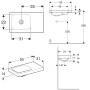 Geberit iCon Light Handwaschbecken 53 cm mit Ablagefläche rechts, ohne Hahnloch