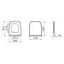VitrA M-Line WC-Sitz Slim Wrap, eckig mit Absenkautomatik