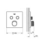 GROHE Grohtherm SmartControl Thermostat Fertigmontageset mit 2 Absperrventilen, eckige Ausführung