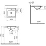 VitrA S20 Einbauwaschtisch 45 x 45 cm