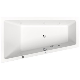 Duravit No. 1 Trapez-Whirlwanne Jet Project 170 x 100 cm mit 1 Rückenschräge links