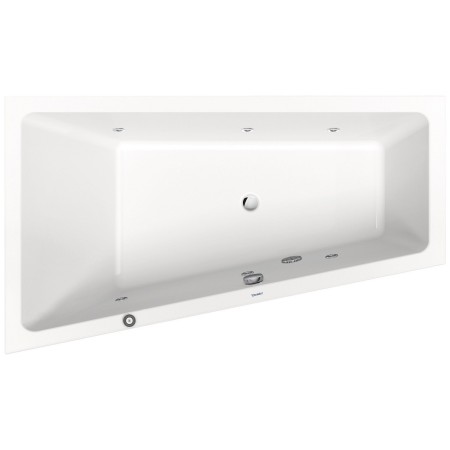 Duravit No. 1 Trapez-Whirlwanne Jet Project 170 x 100 cm mit 1 Rückenschräge links