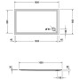 Duravit Starck Slimline Duschwanne Rechteck 160 x 90 cm mit Antislip