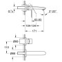 GROHE Eurostyle C 2-Loch-Waschtischbatterie Unterputz